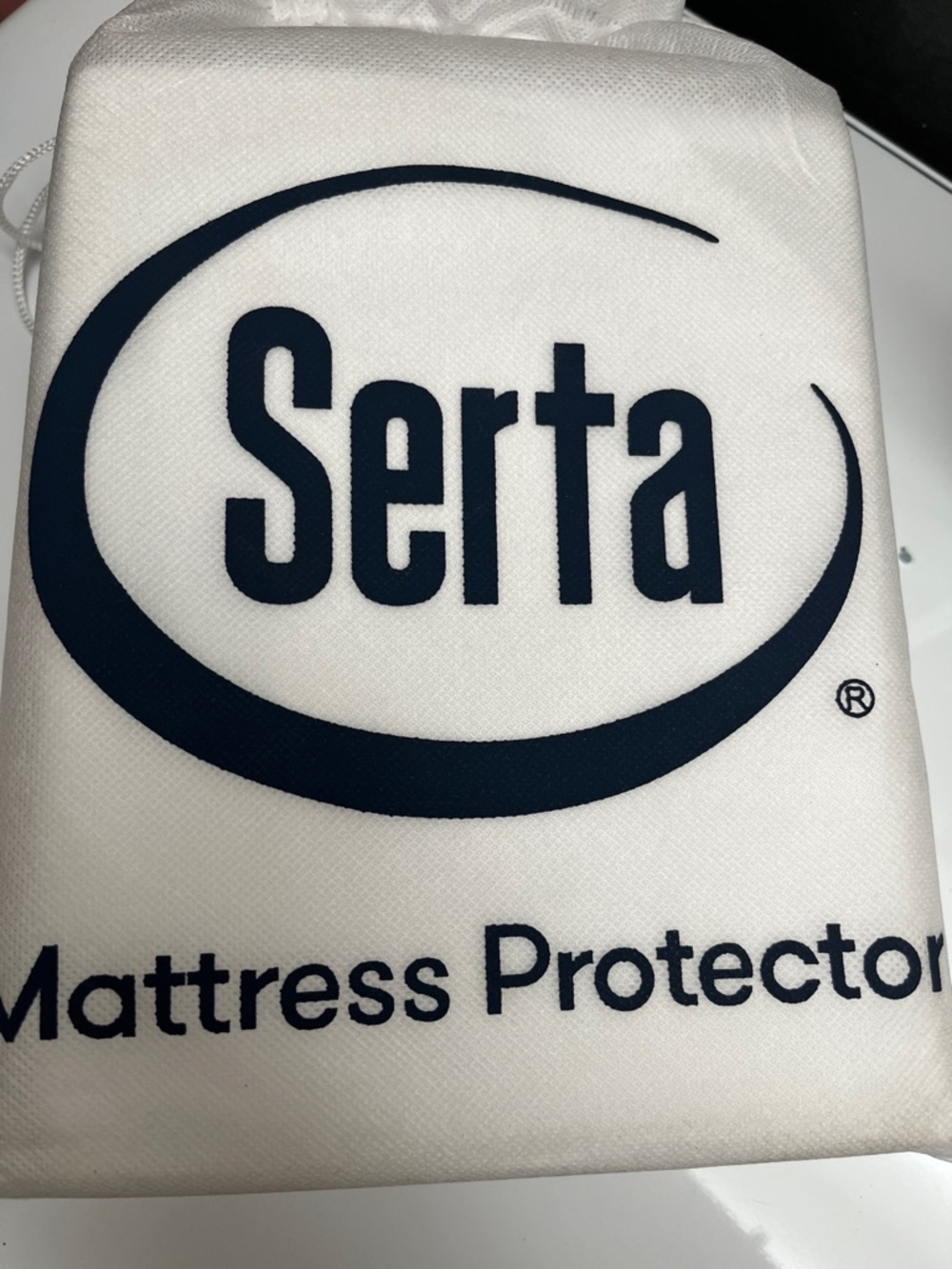 Serta White Mattress Protector - Breathable Waterproof Cover